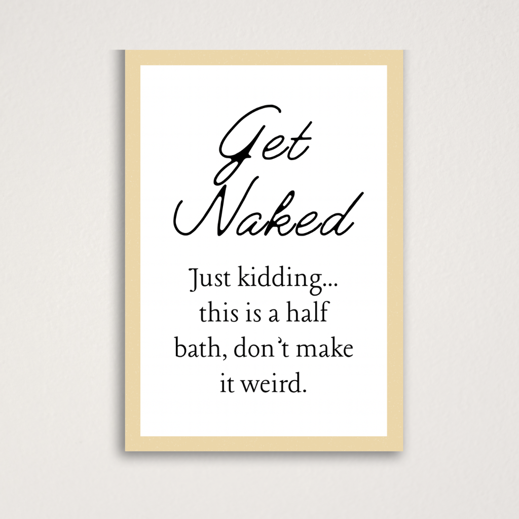 poster with humorous text on a white background