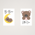 Brown bear nursery wall art unframed print Be Brave Little One for baby room