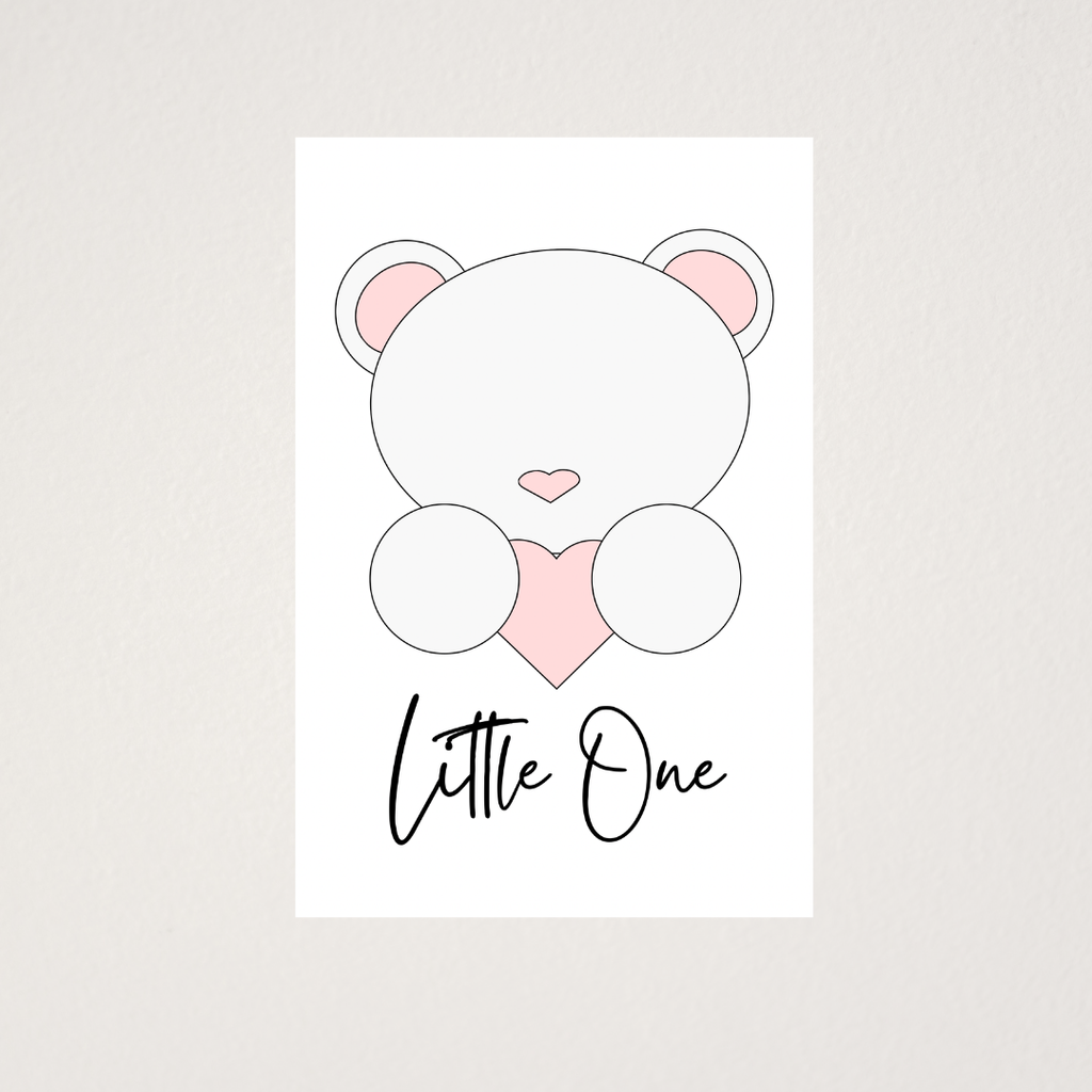 Polar bear Little One unframed nursery wall art print for baby room