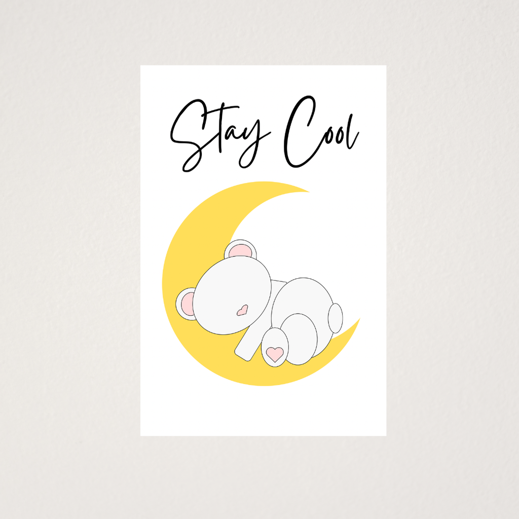 Adorable polar bear nursery art unframed 8x10 prints for baby's room