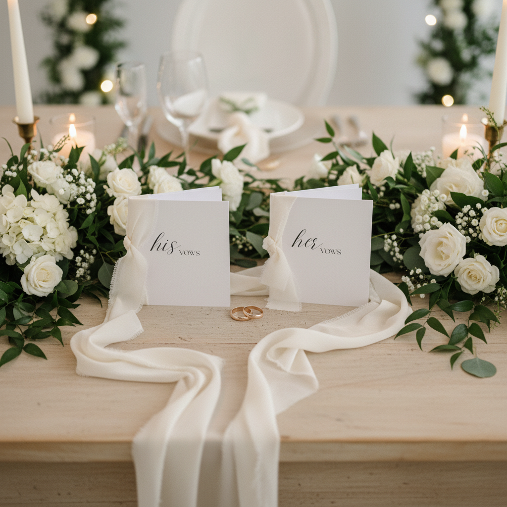 Elegant bridal table scene